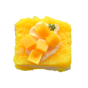 Juguete Blandito de TPR con Forma de Tostada de Mango Realista, Regalo Antiestrés para Niños y Adultos, para un Momento de Relajación, Tostada de Mango para Apretar - Product Image 5