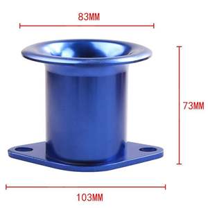 Entonnoir de klaxon d'air de <span class=keywords><strong>voiture</strong></span> en aluminium rouge pour Toyota Corolla AE86 GTS Velocity V-stacks Airbox Intake V Stack Add Horse Power 1 pièce - Product Image 3