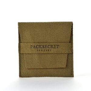 PackSecret Wholesale High-end Custom Logo Printed Microfiber <b>Envelope</b> Pocket Pouch for Ring Necklace Jewelry Bag Packaging - Product Image 5
