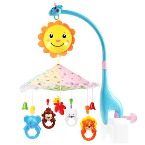Brinquedos originais para bebê | berço infantil, berço, cama musical, sino | brinquedo de pendurar de plástico de rotação