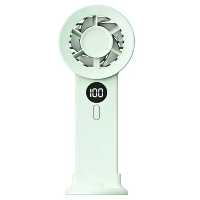 Mini Portable Rechargeable Plastic Bladeless Fan with Light Quiet Desk Fan for Outdoor & Indoor Use