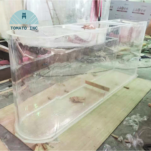 Aquarium d'angle en acrylique personnalisé TOMATO INC pour projet de décoration marine intérieure - Product Image 6