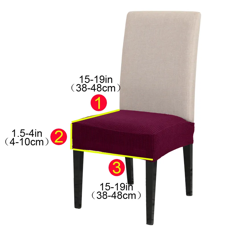 elastic solid printed seat cover for chair slipcovers for dining room chair protector chair cover thick