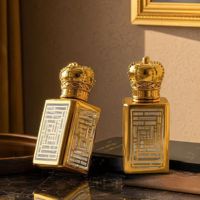 Frasco de Perfume Recargable de 15 ml, de Vidrio Dorado, Rectangular, con Rodillo, Varilla Aplicadora y Pulverizador, Tres Opciones de Aplicación, Tamaño de Viaje