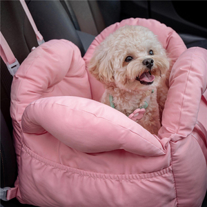 Porte-siège de voiture de voyage pour animaux de compagnie avec laisse de sécurité à clipser et <span class=keywords><strong>coussin</strong></span> Portable chien chat lit chiens chiot siège rehausseur sac de transport pour animaux de compagnie - Product Image 2