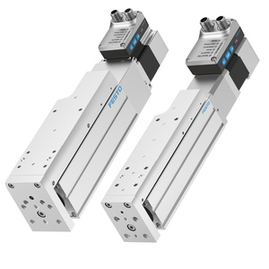 Unité de glissement électrique miniature FESTO EGSS-BS avec moteur pas à pas intégré, guide à roulement à billes IO-Link pour le pressage et la manutention d'objets. - Product Image 1
