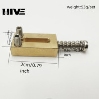 Brass Saddle 6pcs/set Pure Brass Flat Top Guitar Bridge Saddles 10.5MM/10.8MM for Electric Guitar Tremolo Bridge Guitar Parts