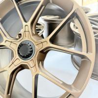 Rines de Aleación de Aluminio Forjado Personalizados de 1 Pieza, Rines de Lujo con Bloqueo Central de 18, 19, 20, 21 y 22 Pulgadas para Porsche 911, 718, Lamborghini Urus
