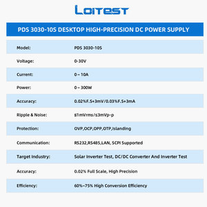Alimentation programmable haute performance Loitest PDS 3030-10S 0-30V 0-10A à large plage de tension d'entrée pour laboratoires de R&D et applications solaires - Product Image 2