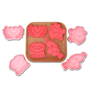 Serie del Día de San Valentín Love Kiss Cupid's Arrow Galleta Molde Herramienta para hornear y repostería para hornear dulces y <span class=keywords><strong>pan</strong></span> - Product Image 1