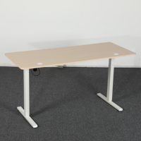 Bureau debout électrique moderne et durable, réglable en hauteur, construction en fer et bois, fixation murale, usage commercial, export direct usine
