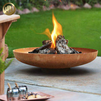 Bol à feu rond en acier Corten de 2 mm d'épaisseur - foyer extérieur en métal pour jardin et terrasse