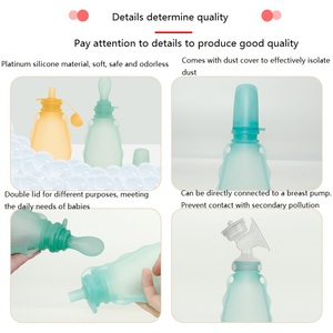 Bolsas Reutilizables de Silicona para Leche Materna, a Prueba de Fugas, Libres de BPA, con Diseño de Animales, Flujo Medio, para Almacenamiento de Alimentos para Bebés - Product Image 6