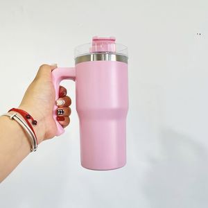 USA Warehouse Stainless Steel Vacuum Insulated Travel Mug Candy <b>Macaron</b> Colored 20oz Tumbler with Lid and Straw for Sublimation - Product Image 3