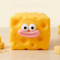 Jouet sensoriel souple en forme de fromage à viser, avec visage amusant, croustillant et moelleux, anti-stress à presser, cadeau de fête, boîte surprise, vente en gros, fidget de bureau