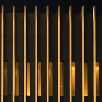 Panneau de bardage en aluminium perforé incurvé, écologique, ignifuge, design moderne pour la façade extérieure des hôpitaux, des hôtels et des bâtiments