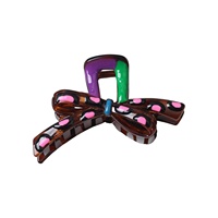 Pince à cheveux coréenne avec nœud nuage pour filles Nouveau coloré Oil-Drip Niche Claw Shark Resin Fabric Acetate Acryl Plastic Hair