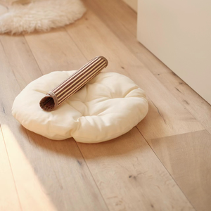 Casa para Mascotas Tejida a Mano con Paja Natural, Cama Cálida para Gatos en Invierno, Rascador para Gatos, Nido para Perros con Cojín Suave - Product Image 6