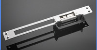 Serrure électrique à pêne volant DC12V NO NC COM avec plaque frontale réglable en acier inoxydable pour contrôle d'accès, déverrouillage de porte, 24V en option, OEM