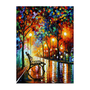 Cuchillo de paleta pintado pesado <span class=keywords><strong>del</strong></span> proveedor de China, paisaje urbano impresionista, lienzo, arte, paisaje nocturno, pintura de pared - Product Image 6