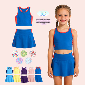<span class=keywords><strong>ชุด</strong></span>กีฬา<span class=keywords><strong>เด็ก</strong></span>พิมพ์ลายตามสั่ง สำหรับเต้นรำ ใส่ได้ทุกวัน ODM <span class=keywords><strong>ชุด</strong></span>ออกกำลังกาย ผ้าไนลอน ระบายอากาศได้ดี <span class=keywords><strong>ชุด</strong></span>เซ็ต 2 ชิ้นสำหรับ<span class=keywords><strong>เด็ก</strong></span>ผู้หญิง กระโปรงเทนนิส - Product Image 1