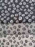 Nouvel Arrivage Tissu Imprimé Numérique 100% Coton 135GSM Bleu Blanc Motifs Floraux Peints à la Main Textile Tissé pour Robe Femme