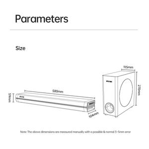 Meilleur Système Cinéma HD 100W Son Surround 3D Basses Sans Fil pour Barre de Son TV Étanche 5.2 avec Subwoofer pour Ordinateur Téléphone Portable - Product Image 4