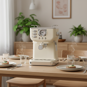 Cafetera Semiautomática Italiana, Cafetera Espresso de Alta Presión para Hogar/Oficina, Espumador de Leche de Alta Presión - Product Image 5