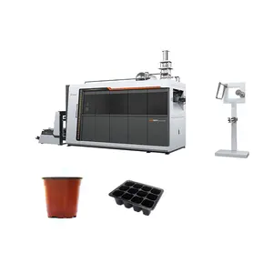 Disposable plastic seedling pot PP milk tea beverage ice cream cup lid hot forming machine