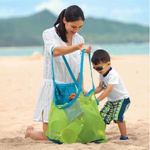 Polyester Mesh Swim <b>Bag</b> <b>Foldable</b> Extra Large Waterproof Grocery Tote Bulk Supply - Product Image 2