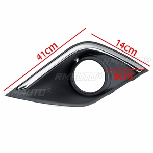 2 pièces Grille de protection de phare antibrouillard avant pour Mitsubishi Outlander 2016 2017 2018, garniture décorative de protection de feux de route - Product Image 6