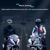 Casco de Motocicleta Y12Pro con Auriculares Estéreo, Impermeables, con Cancelación de Ruido, a Prueba de Polvo, Control por Voz, Intercomunicador, Compartir Música