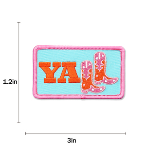 Custom Eco-Friendly Fabric Patches Sequin Embroidered American Flag Bow for Fourth of July Iron-On Patches - Product Image 2
