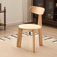 Chaises de salle à manger modernes en bois d'hévéa écologiques - Durables avec structure en bois massif, assise antidérapante et pieds avec patins antidérapants pour la maison, l'appartement et l'hôtel