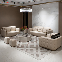 Ensemble de canapés 3+2+1 en cuir véritable de luxe, design italien, avec mousse haute densité pour salon haut de gamme