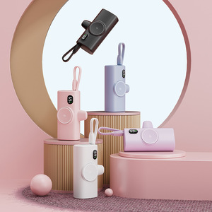 พาวเวอร์แบงค์แบบดูดไร้สายทรงแคปซูลขนาดพกพา - Product Image 6