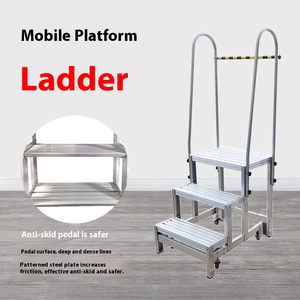 Hiện Đại Được Thiết Kế Hợp Kim Nhôm Leo Thang Cho Siêu Thị Hậu Cần Kho Xách Tay Tally Xe Bánh Di Động Nền Tảng - Product Image 3