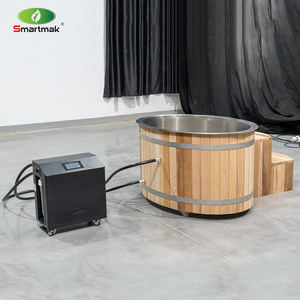 Bain de glace <span class=keywords><strong>en</strong></span> <span class=keywords><strong>bois</strong></span> Smartmak, sauna, baril de glace avec pompe à eau et équipement de réfrigération, piscine de plongée froide - Product Image 5
