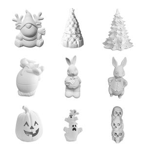 Vente en gros de bisques en céramique 3D multi-styles, peintes à la main, personnalisées, pour enfants, DIY, écologiques, décoration de Noël pour la maison - Product Image 5