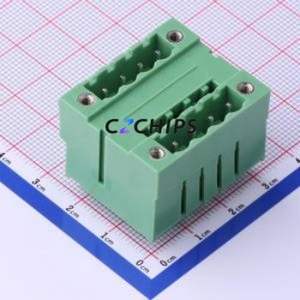 KF2EDGVHM-5.08-2*4P Plug-in Terminal Block Through hole,P=5.08mm Board-to-Board / Socket - Closed Screw Fixing 2x4P 5.08mm - Product Image 1