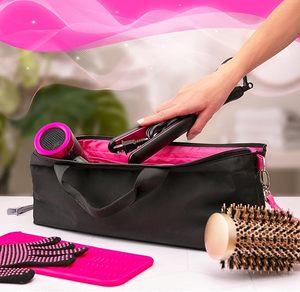 Bolsa de Viaje para Herramientas de Peinado Resistentes al Calor con Tapete de Silicona y Guante Resistente al Calor para Rizador y Plancha de Pelo - Product Image 4