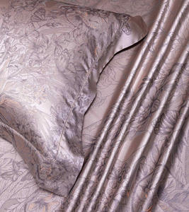 Sarung bantal mewah 100% katun jacquard, set seprai ukuran king queen, sarung bantal ungu - Product Image 5