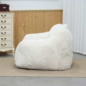 <strong>Faux</strong> <strong>Fur</strong> Bean Bag Chair with Armrests Soft Plush Fluffy <strong>Beanbag</strong> Sofa Modern Living Room Lounge Furniture Bean Bag Sofa - Product Image 6