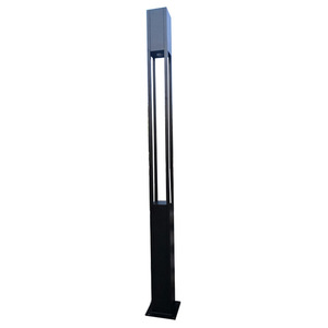 Lampadaire de jardin extérieur en fer LED 2700K Blanc chaud doux IP66 AC 220V à montage encastré Télécommande Non amovible Alimenté par énergie solaire - Product Image 1