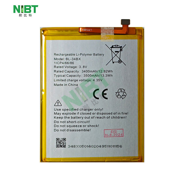 NIBT BL-34BX Replacement Lithium Battery Mobile Phone 3400mAh Batterie for Original Infinix Smart 2 HD/X609/X609B