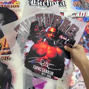 Transferts thermocollants personnalisés en gros, logos hip-hop, autocollants, décalcomanies, designs en vinyle thermocollant pour t-shirts - Product Image 5