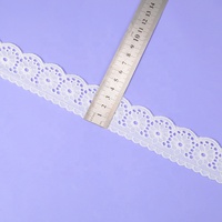 Dentelle en coton 100% à œillets de 3,5 cm de large, vente directe du fabricant, tendance 2023, motif tournesol