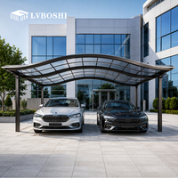 Abri de voiture moderne et simple sur mesure en polycarbonate quatre saisons avec structure en aluminium pour stationnement extérieur