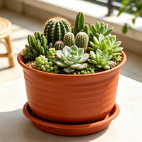 Pot de fleurs en résine PP épaissie avec trou de drainage, design minimaliste, durable, 2,12 L, pour jardinage, arrosage domestique, plantes succulentes