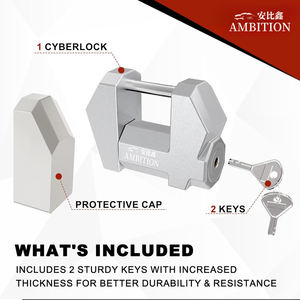 AMBITION Verrouillage de l'accouplement de la langue de la <span class=keywords><strong>remorque</strong></span> à usage intensif Amélioration de la <span class=keywords><strong>remorque</strong></span> Cyberlock Dia 1/4 ''Extra Wide 1.2'' Span Trailer Latch Lock - Product Image 4